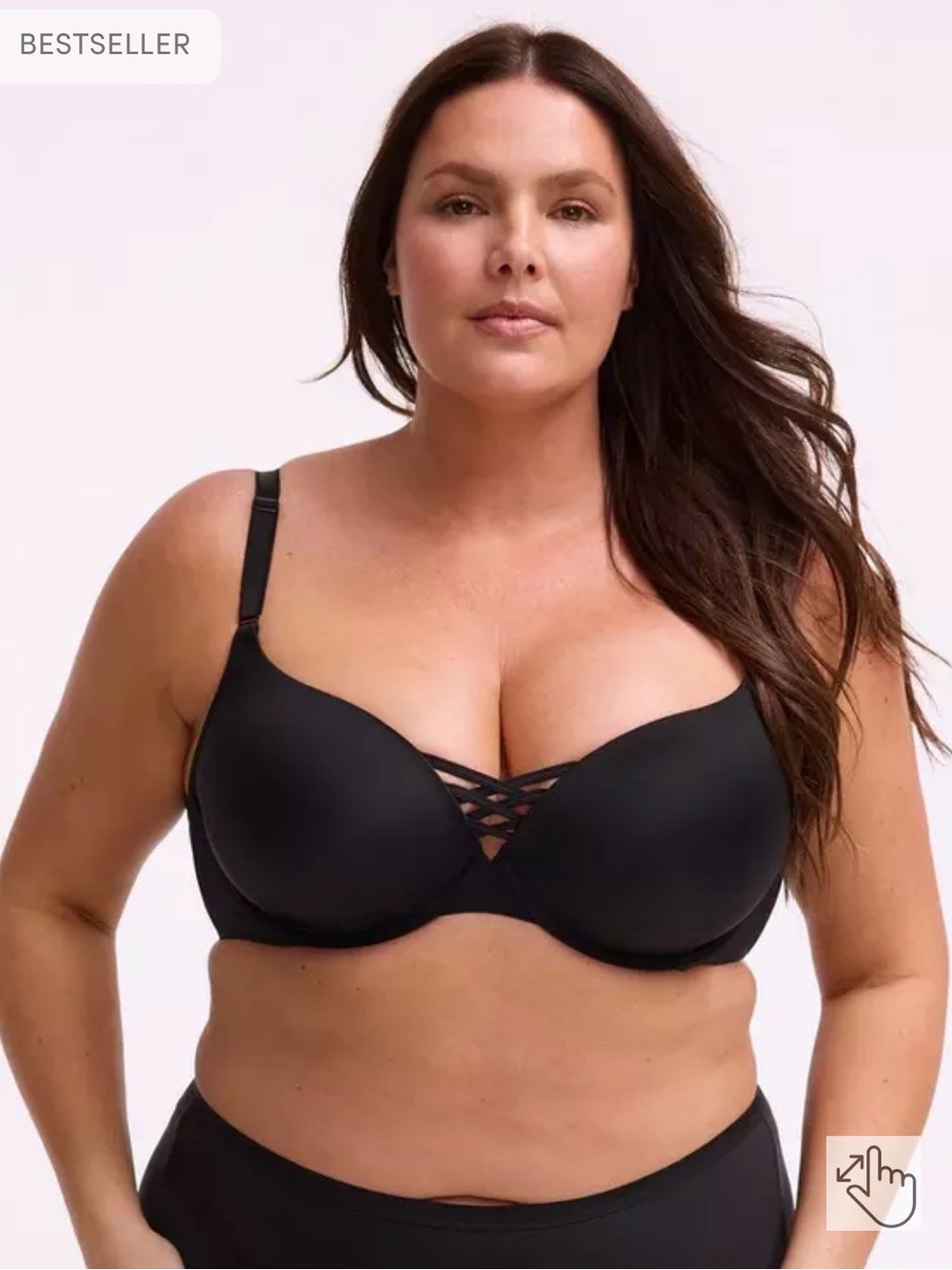 Two Torrid  curve push up plunge bra black beige new NWT 44DD